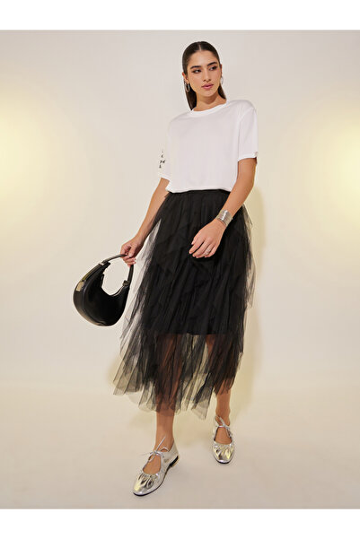 Take Two By Styli Round Neck Short Sleeve Slogan T-Shirt