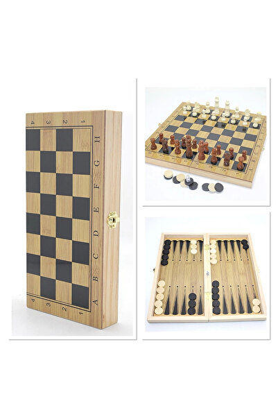 CT STONES Wooden Chess and Backgammon Set Alk4234