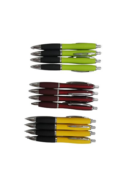 PIX Set 12 bucati, Pixuri Metalice cu Soft Grip, ergonomice, Multicolor