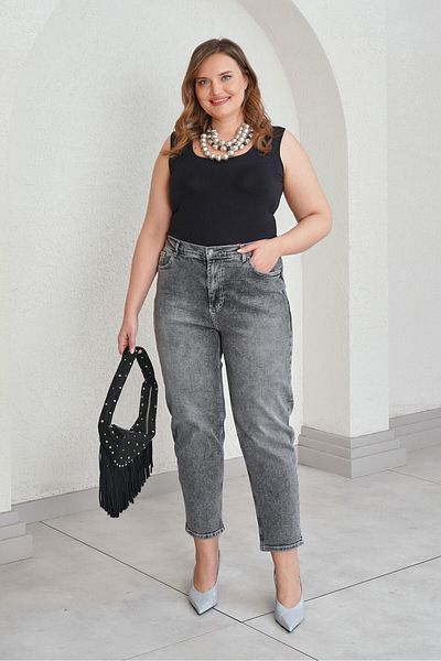 Büyük Moda High Waist Mom Jean