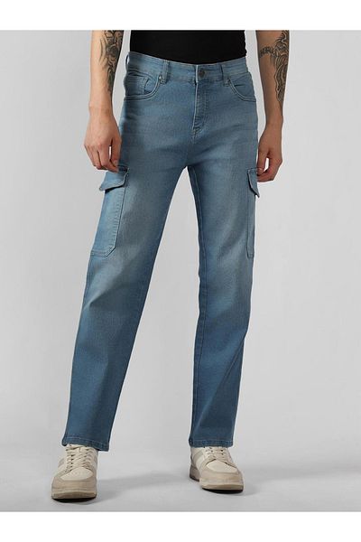 Dennis Lingo By Styli Relaxed Fit Cargo Jeans for Men
