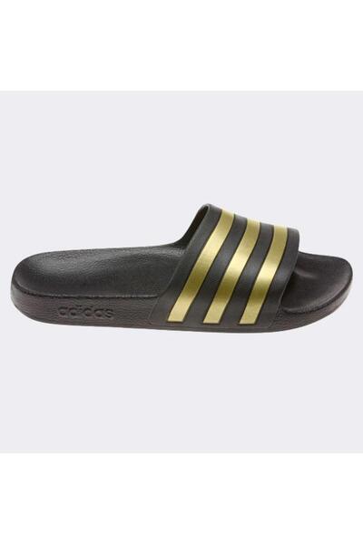 adidas Adilette Black Gold Slides Black Gold Women's Slippers