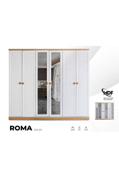 AYDINEV ROMA MDF 6 KAPILI DOLAP