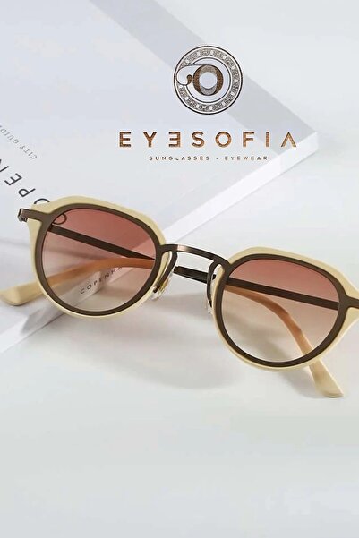 Eyesofia Bumble White Brown Sunglasses