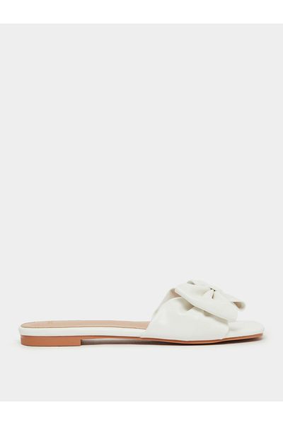Styli Ribbon Accent Flat Sandals