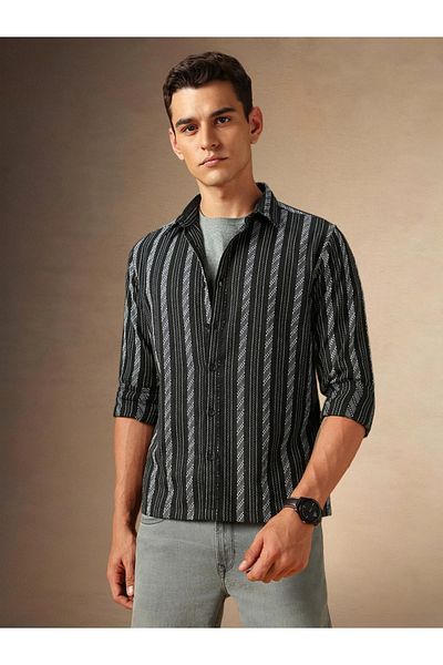 Dennis Lingo By Styli Button Down Striped Casual Shirt