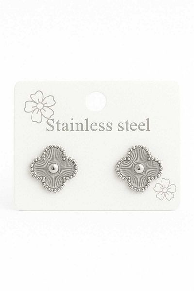 Çlk Accessories الصلب الحد الأدنى بيرليسسينت البرسيم أقراط 35698