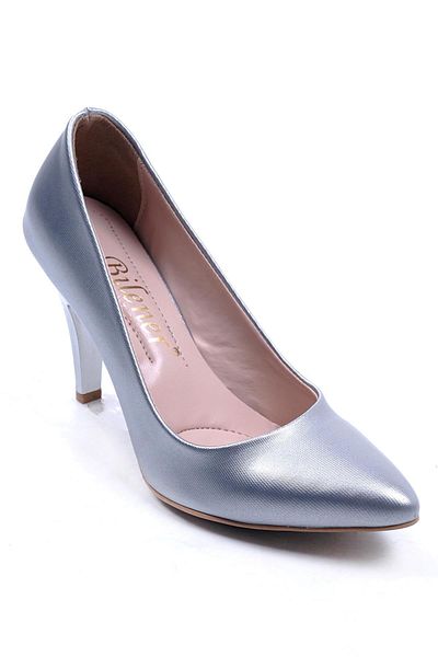 Ustalar Ayakkabı Çanta Pantofi stiletto cu toc de damă argintii 360.501