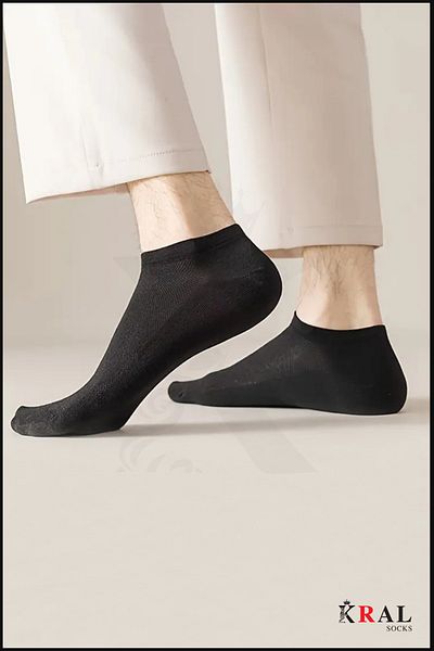 KRAL SOCKS Дамски - Мъжки (20 ЧИФТА) Евтини Чорапи с Едноцветен Модел до Глезена