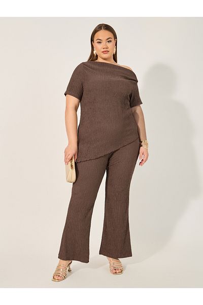 Styli Off-Shoulder Oversized Solid Top