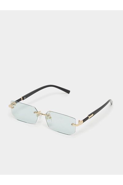 Styli Green Square Sunglasses with Nose Pads
