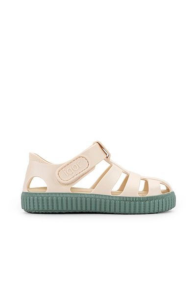 IGOR Igor Nico Marfil S10323 - Children's Sandals, Cream/Green, 384 Model