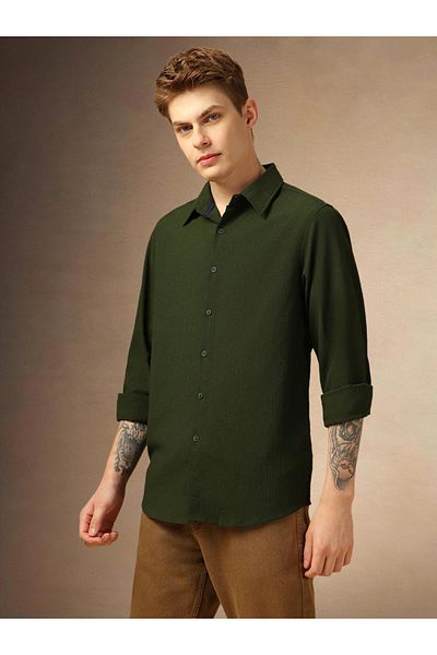 Dennis Lingo By Styli Plain Long Sleeve Button Down Shirt
