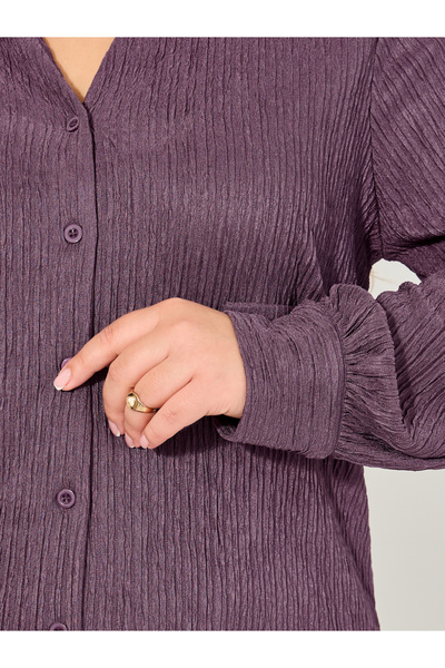 Styli Solid Oversize Long Sleeve Shirt