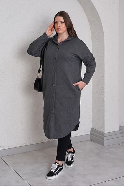 Büyük Moda TRICO CARDIGAN LUNG CU GLUGĂ