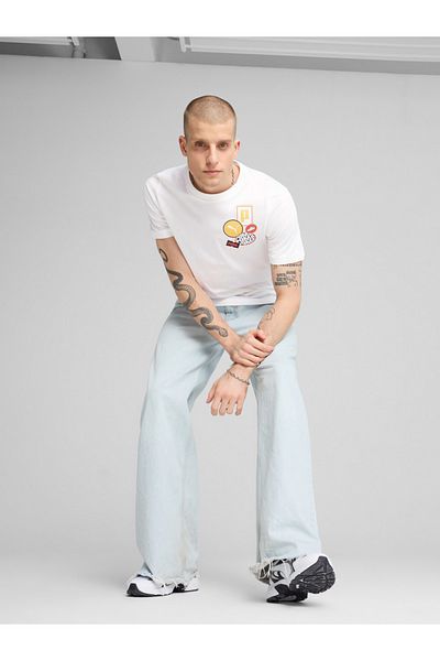 Puma Graphic Print Round Neck T-Shirt