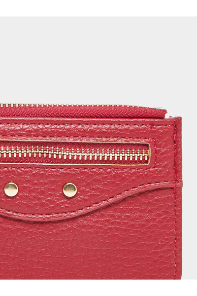 Styli Textured Wallet with Zip Closure