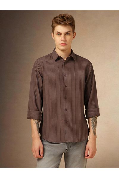 Dennis Lingo By Styli Button-Down Solid Casual Shirt