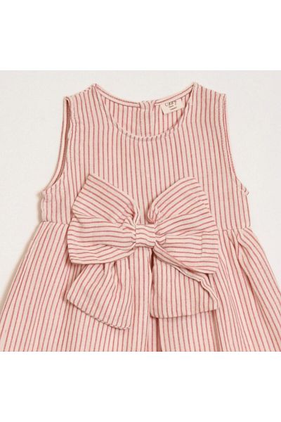 OZZY KİDS Girl's Ribbon Muslin Fabric Dress