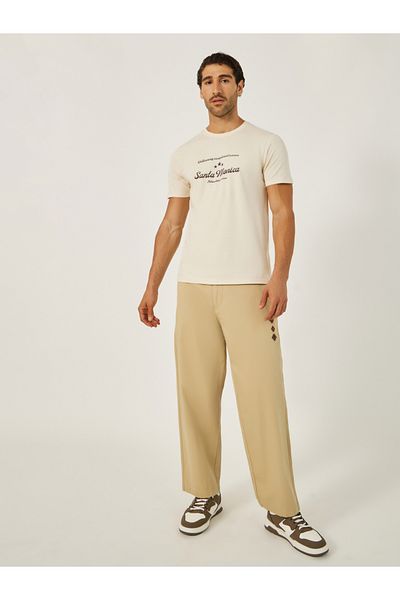 Styli Textured Mid Rise Chino Trousers
