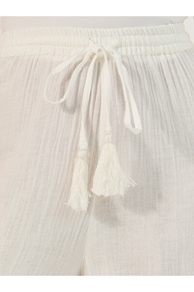 Styli High Rise Wide Leg Pants with Drawstring