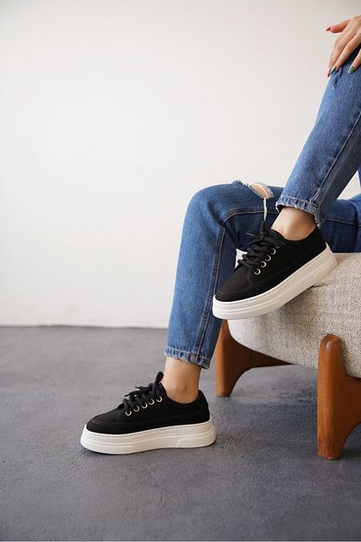 MODAADAM Pantofi sport de vară Blade Linen pentru femei - negru