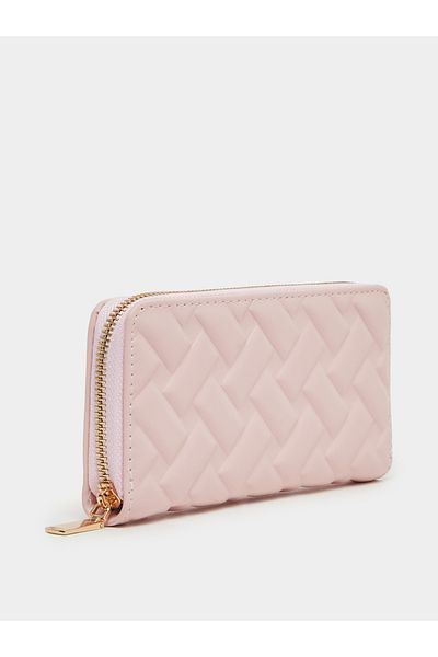 Styli Quilted Zip Around Wallet