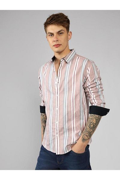 Dennis Lingo By Styli Striped Button Down Collar Casual Shirt