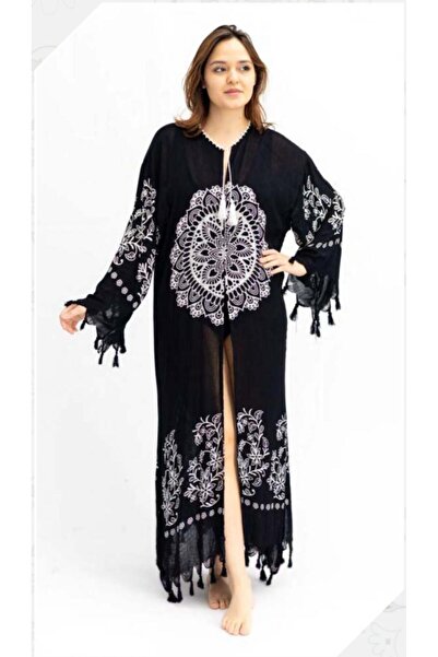 BYB Yeni sezon batik desen pamuklu kimono