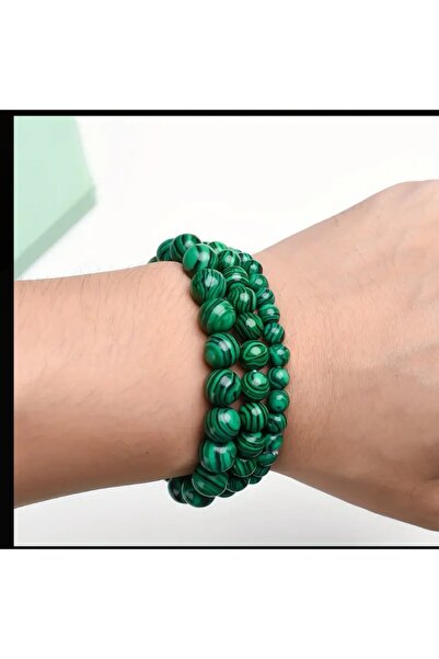 ORGANICYOU YIWU Günlük toplu taşıma için uygun, çok boyutlu bohem tarzı yeşil malakit bileklik