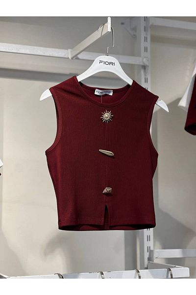 Fiori Μπλούζα με ντραπέ αξεσουάρ ήλιου