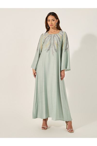 Styli Embroidered Long Sleeves Jalabiya
