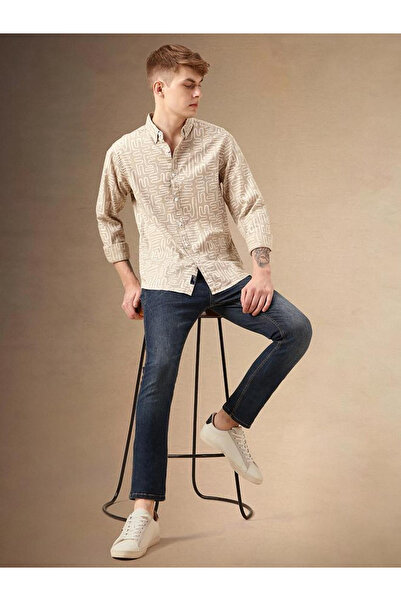 Dennis Lingo By Styli Printed Button-Down Collar Casual Shirt