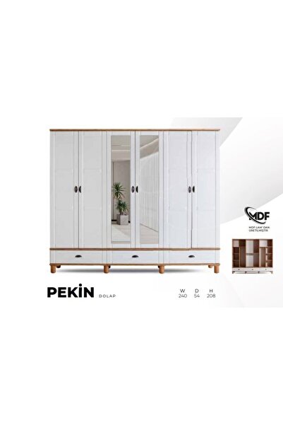 AYDINEV PEKİN MDF 6 KAPILI DOLAP