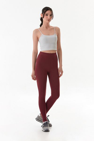 Fulla Moda High Waist Leggings with Elastic Waist