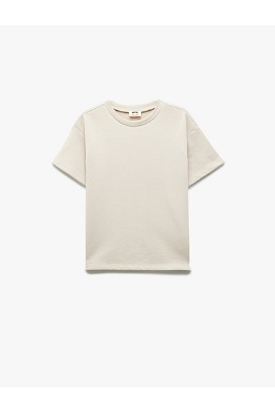 Koton Three Thread Short Sleeve Crew Neck Cotton Basic T-Shirt