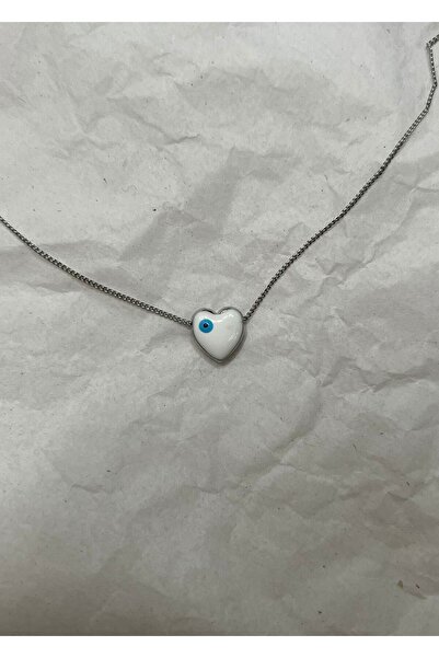 KİLİGİSTANBUL Nazar, Çift Taraflı Minimal Gümüş Renk Kolye