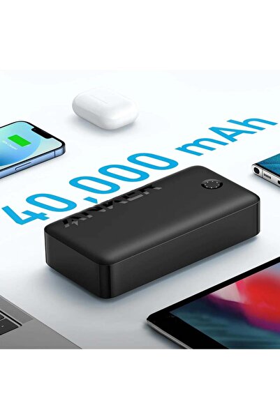 Anker انكر بوربانك 347 بور كور 40000 ملي امبير اسود