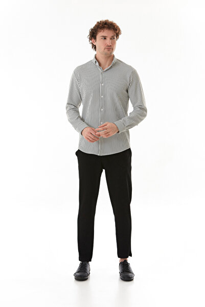 Fulla Moda Ριγέ ριμπ πουκάμισο