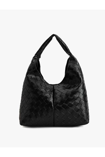 Koton Faux Leather Textured Handle Shoulder Bag