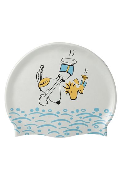 İKAVİ İkavi̇ Snoopy Printed Silicone Swimming Cap