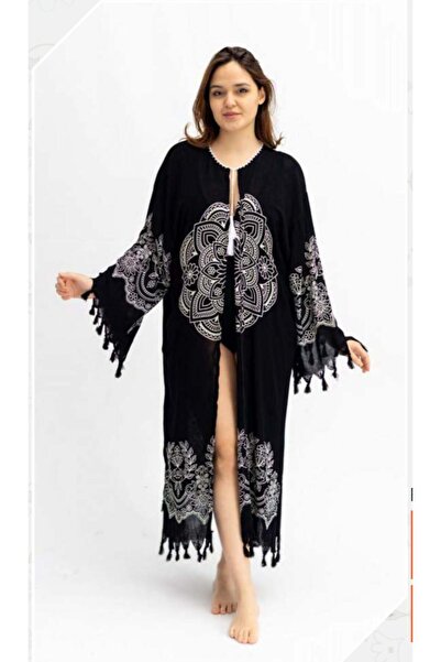 BYB Yeni sezon batik desen pamuklu kimono