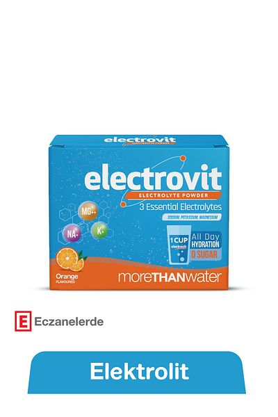 HANGOVERSHOT Electrovit Orange Flavored Powder Containing Electrolyte 8 Shases, Hydration, Magnesium, Potassium, Sodium