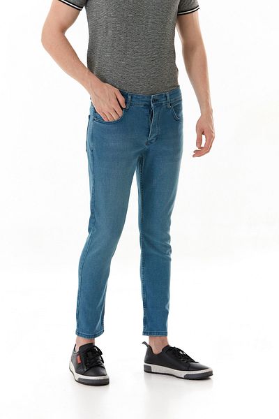 Fulla Moda Jean παντελόνι με φερμουάρ Slim Fit