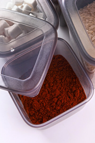 Nandy Home Set of 12 Economical Label Anthracite Unbreakable Storage Containers 6X0,5/4X1,2/2X1,75 Lt.