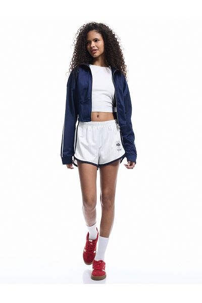 Koton Slim Fit Printed Mini Shorts with Elastic Waistband