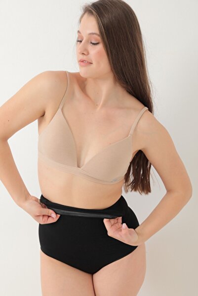 baruccafashion Yüksek Bel Seamless Siyah Slip Korse Şekillendirici Göbek ve Bel Korse