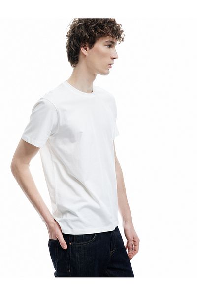 Koton Tricou de bază pentru bărbați, din bumbac, cu mânecă scurtă