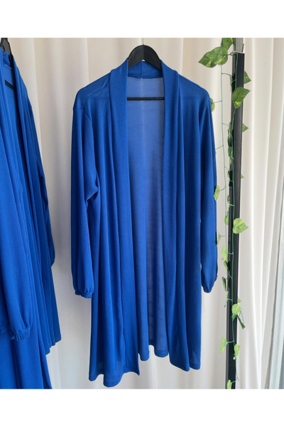 afife Ribbed Long Cardigan