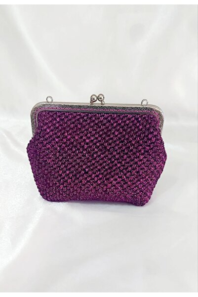 Home UMELA BUTİK Mürdüm rengi burslu çantası